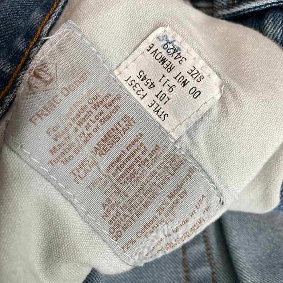 Vintage Tyndale Flame Resistant USA Jeans FR Denim Size 34X29 - Picture 9 of 12